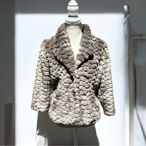 NIC+ZOE Textured Brown and Cream Jacket